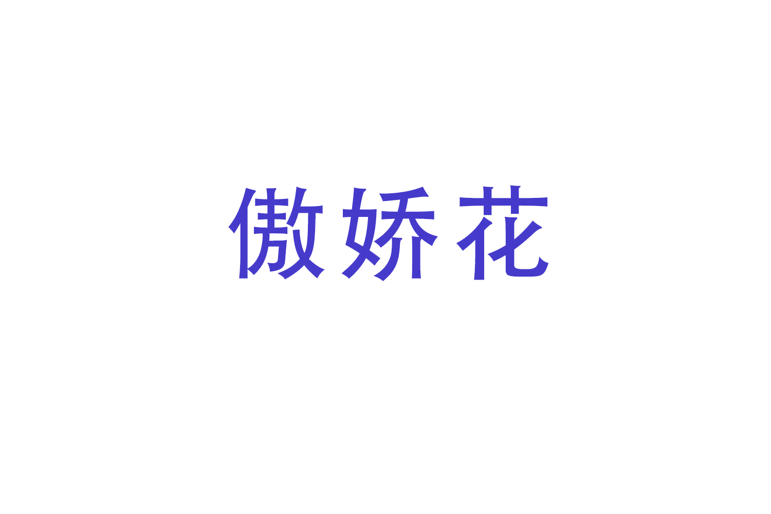 傲娇花 第28类健身器材 注册号50251776商标图样