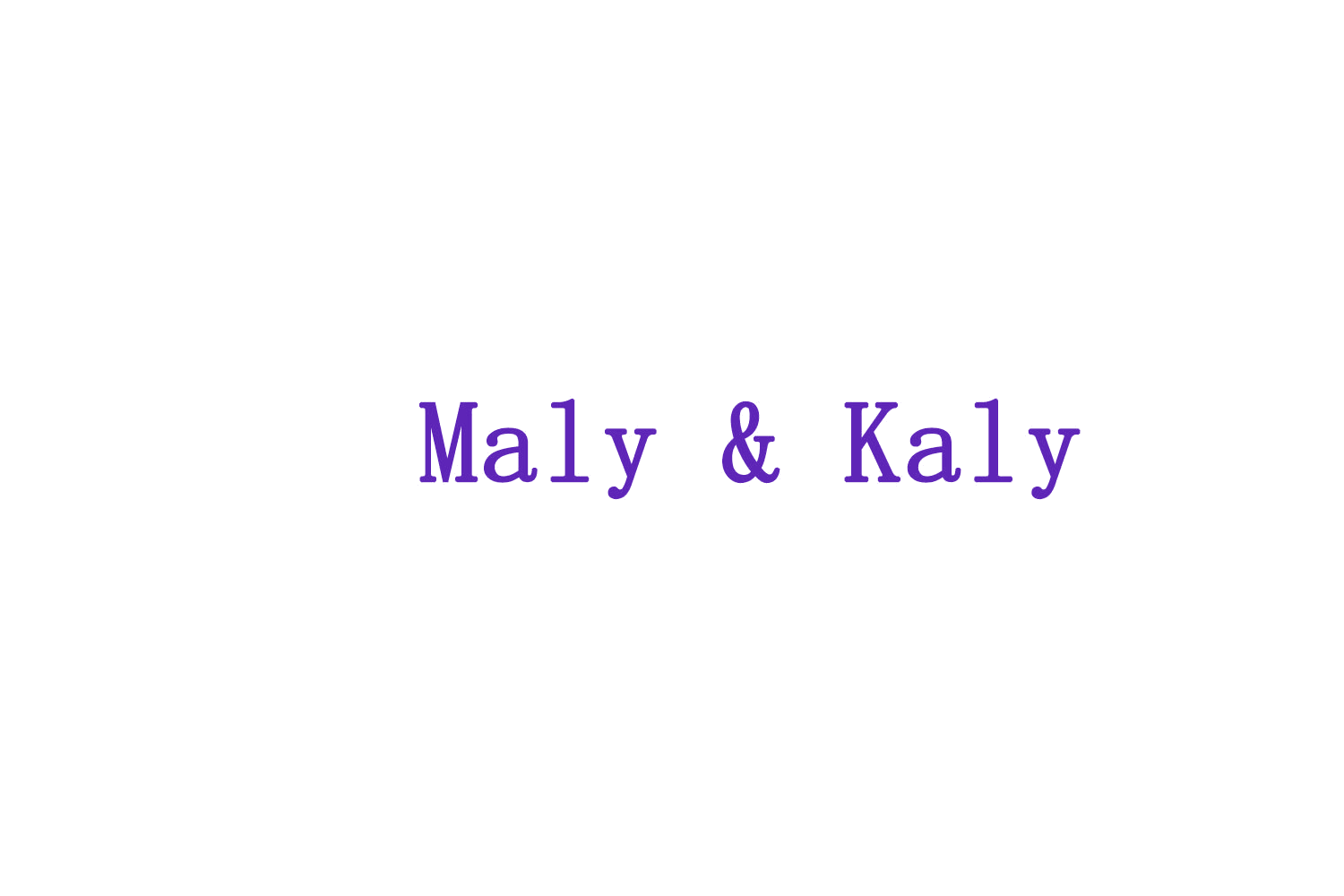 MALY&KALY 第3类日化用品 注册号75759192商标图样