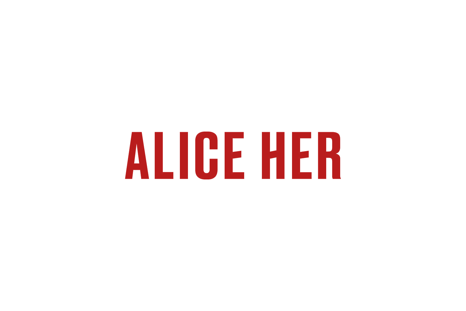 ALICE HER 第25类服装鞋帽 注册号86344771商标图样
